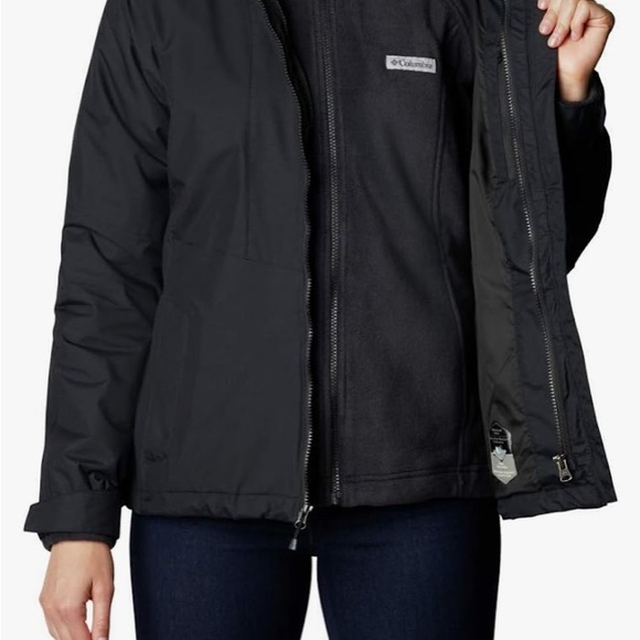 NWT Columbia Womens Ruby River Interchange Black Jacket w/ Fleece Liner-Sz M - Picture 2 of 13